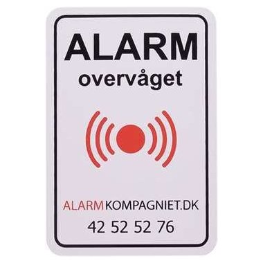 Video / Alarm klistermærker & Skilte