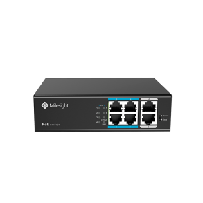 Milesight PoE switch, 4 x PoE, 2 x uplink, 60w