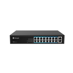 Milesight PoE switch, 16 x PoE, 2 x gigabit uplink, 200w