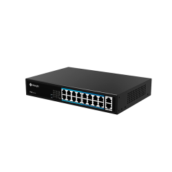 Milesight PoE switch, 16 x PoE, 2 x gigabit uplink, 200w