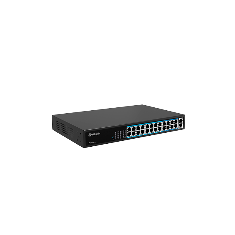  Milesight PoE switch, 24 x PoE, 2 x gigabit uplink, 400w