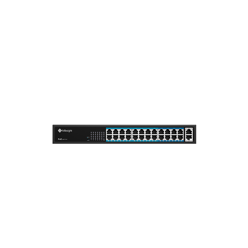  Milesight PoE switch, 24 x PoE, 2 x gigabit uplink, 400w