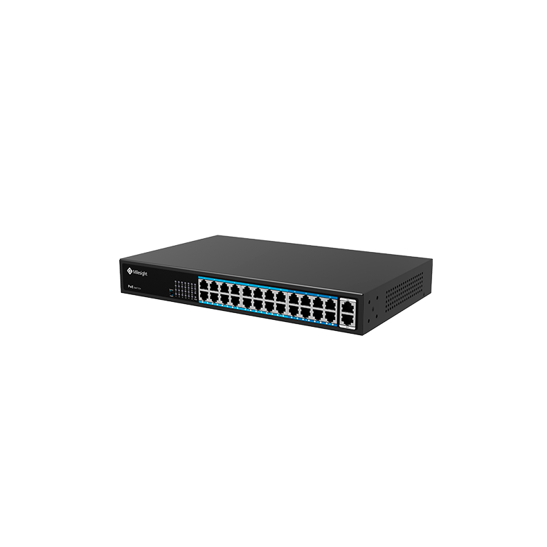  Milesight PoE switch, 24 x PoE, 2 x gigabit uplink, 400w