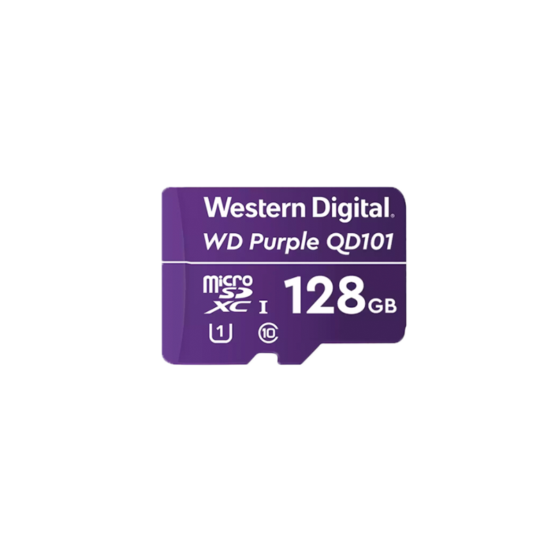 128GB WD Purple Micro SDHC kort til videoovervgning