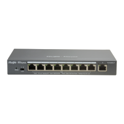 Reyee PoE 8+1 CH Switch med cloud, 120W PoE, 10/100/1000