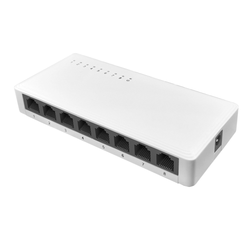 8 ports switch, 10/100/1000 mbps, 5V 1A