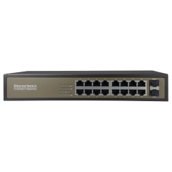  16 ports switch,16x RJ45 + 2x SFP Uplink, 10/100/1000