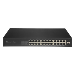 24 ports switch,24x RJ45 + 2x SFP Uplink, 10/100/1000