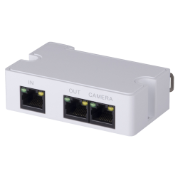 Passiv PoE split, 10/100 Mbps, IEE 802.3 af/at, Output power 15,4W, 79mm x 52mm x 23mm