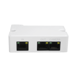 Passiv PoE split, 10/100 Mbps, IEE 802.3 af/at, Output power 15,4W, 79mm x 52mm x 23mm