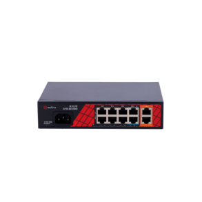 Safire PoE Switch 120W, 6x 30W PoE (100Mbps) & 2x 60W PoE (100Mbps) & 2x Uplink (1000Mbps), WatchDog