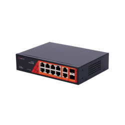 Safire PoE gigabit Switch 120W, 6x 30W PoE &amp; 2x 60W PoE &amp; 2x SFP Link &amp; 2x Uplink, PoE WatchDog