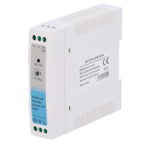  Strmforsyning til DIN skinne montage. 12V 2A, slim design