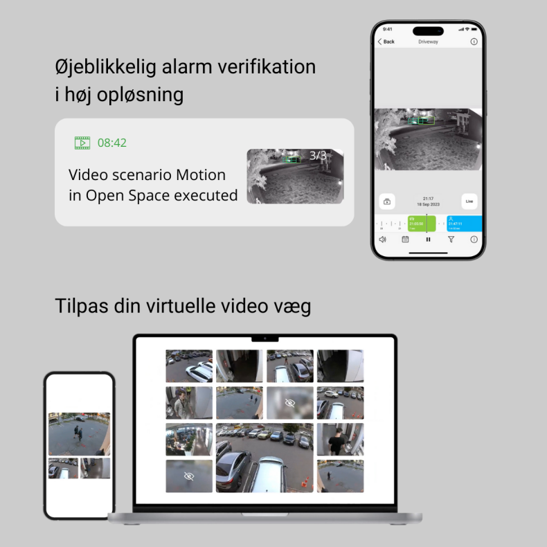 Ajax DomeCam Mini, 5 MP, 4 mm, sort