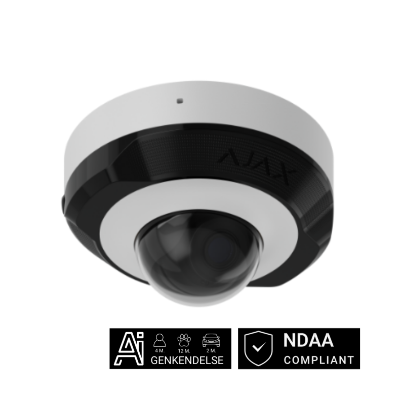 Ajax DomeCam Mini, 5 MP, 4 mm, hvid