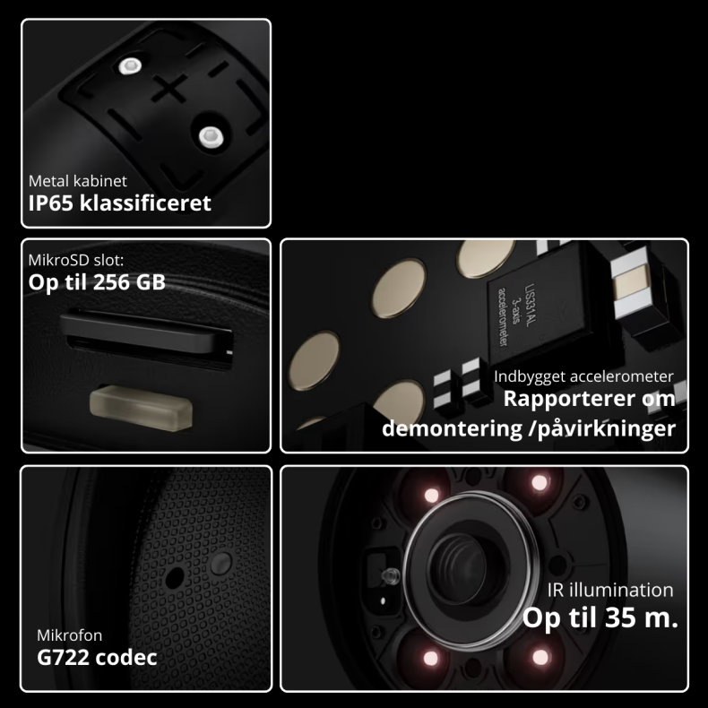 Ajax BulletCam, 5 MP, 2.8 mm, sort