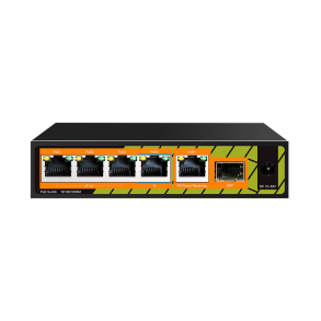 PoE switch til motnering udendrs p mast med 8 PoE porte og 1 up-link.  Kan bruges til videonetvrk