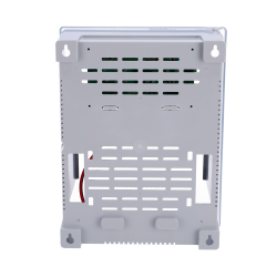 12V 5A Strmforsyning i plastkabinet med mulighed for tilslutning af backupbatteri (op til 17Ah)