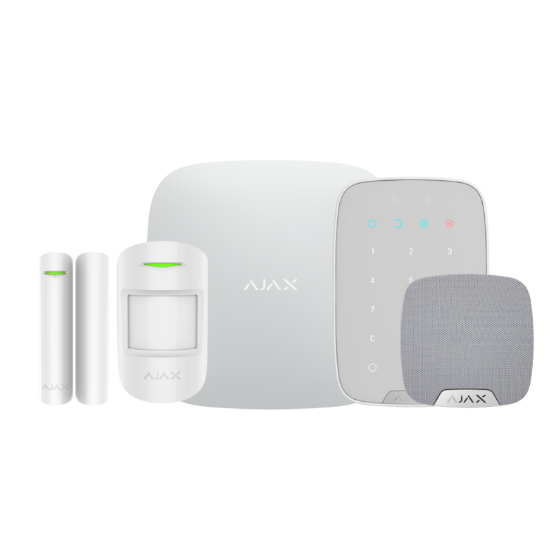 Ajax Hub2 StarterKit med sirene &amp; Keypad plus