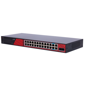  Safire PoE Switch 300W, 22x 30W Gigabit PoE & 2x 60W Gigabit PoE & 2x Gigabit Uplink & 2x SFP, Watc