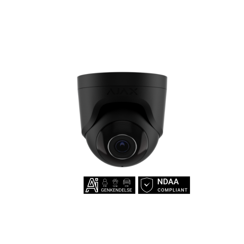 Ajax TurretCam, 8 MP, 4 mm, sort