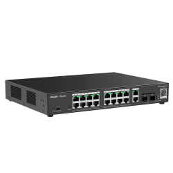  Reyee PoE 16 x PoE + 2 x SFP + 2 x RJ45 UPLINK Switch, PoE, 250W, 10/100/1000, med cloud
