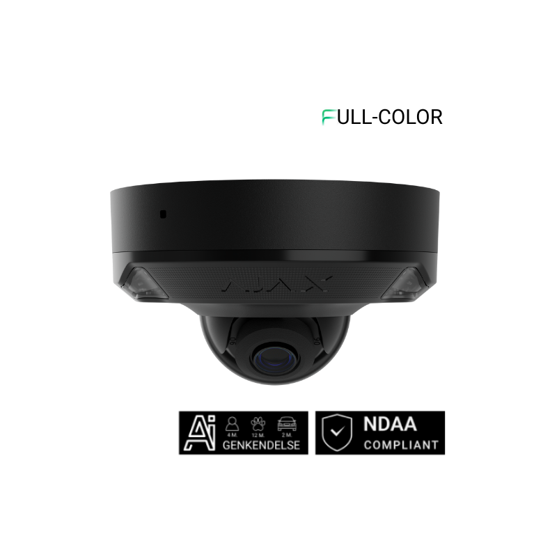 Ajax DomeCam Mini HL (8 Mp/4 mm) Sort Full Color