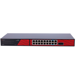  Safire PoE Switch Gigabit 240W, 14x 30W PoE+ &amp; 2x 60W PoE &amp; 2x Uplink &amp; 2x SFP, WatchDog