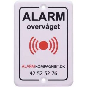 Alarmskilt  hrd plast