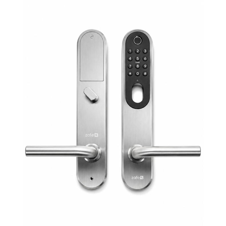 Zafe T-Lock Oval, rustfrit st�l. Fysiske knapper