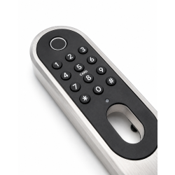 Zafe T-Lock Oval, rustfrit st�l. Fysiske knapper