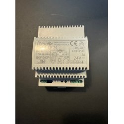 JUNG Strmforsyning til DIN skinne montage. 24V DC 1,5 A 